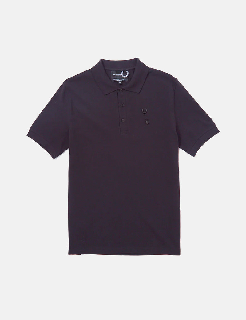Fred Perry x Raf Simons Laurel Pin Detail Polo Shirt - Black