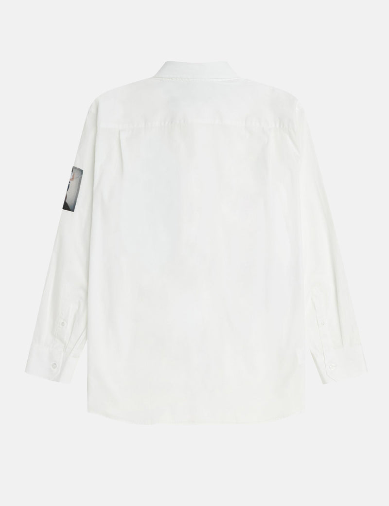 Fred Perry x Raf Simons Oversized Patched Shirt - White