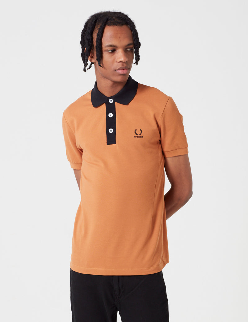 Fred Perry x Raf Simons Short Sleeve Pique Shirt - Bronze