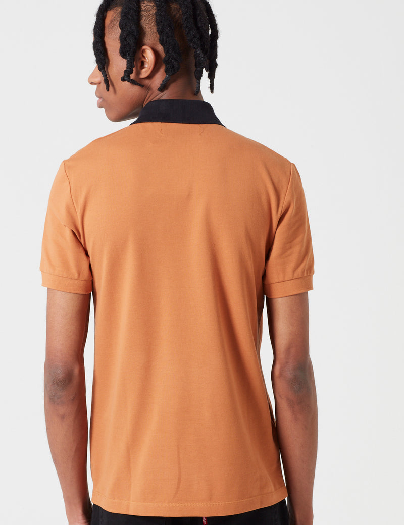 Fred Perry x Raf Simons Short Sleeve Pique Shirt - Bronze
