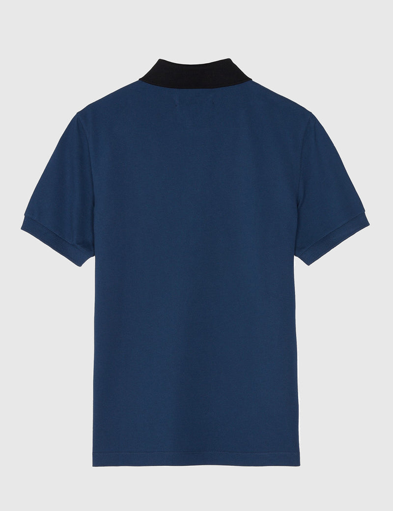 Fred Perry x Raf Simons Short Sleeve Pique Shirt - Dark Blue