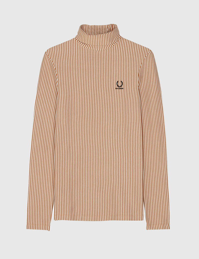 T-Shirt à Manche Longue Fred Perry x Raf Simons Turtle Neck - Bronze