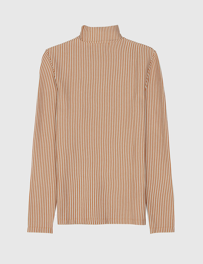 Fred Perry x Raf Simons Turtle Neck Long Sleeve T-Shirt - Bronze