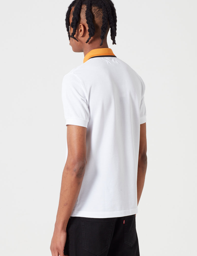 Fred Perry x Raf Simons Contrast Collar Pique Shirt - White