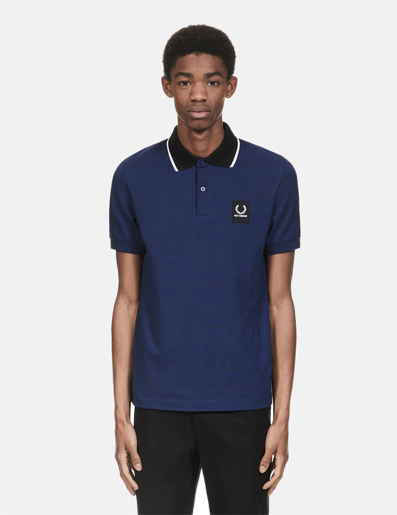 Fred Perry x Raf Simons Contrast Collar Pique Shirt - French Navy