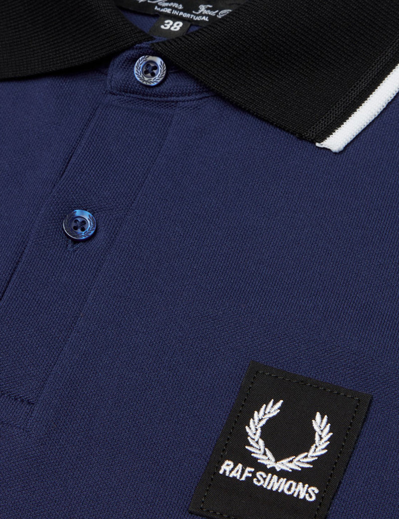 Fred Perry x Raf Simons Contrast Collar Pique Shirt - French Navy