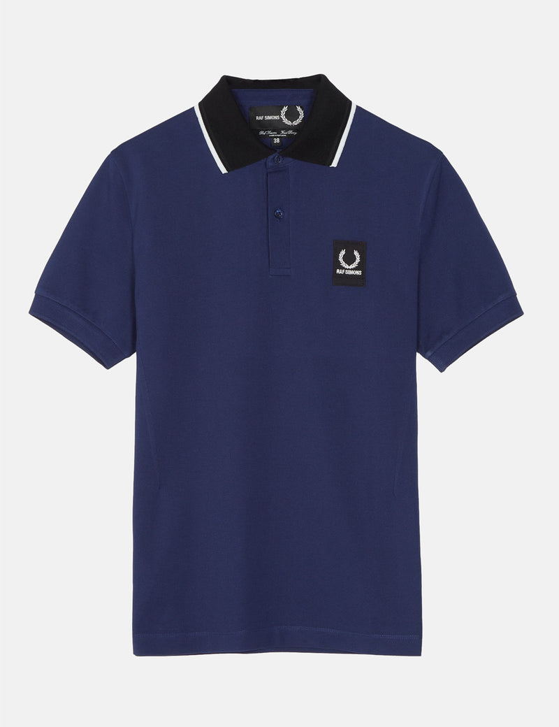 Fred Perry x Raf Simons Contrast Collar Pique Shirt - French Navy