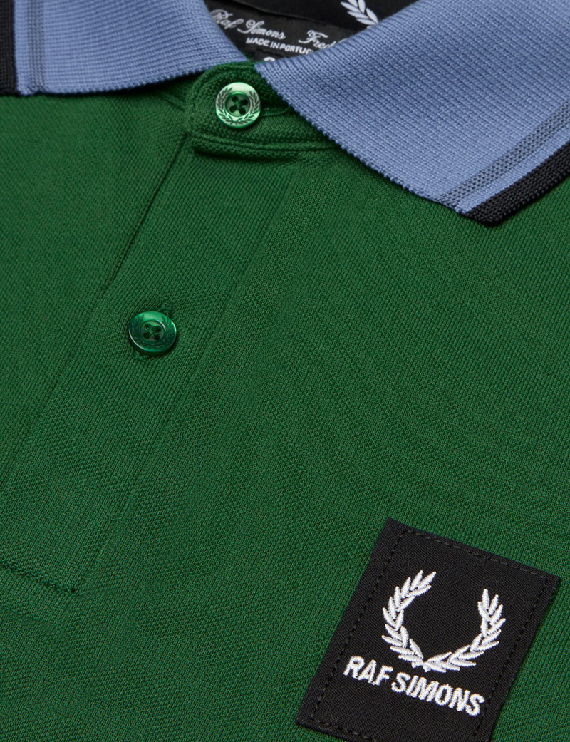 Chemise Fred Perry x Raf Simons Contrast Collar Pique - Tartan Green