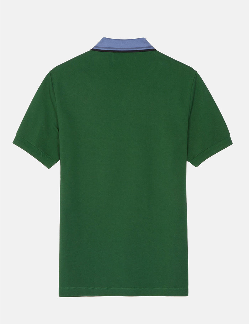 Fred Perry x Raf Simons Contrast Collar Pique Shirt - Tartan Green