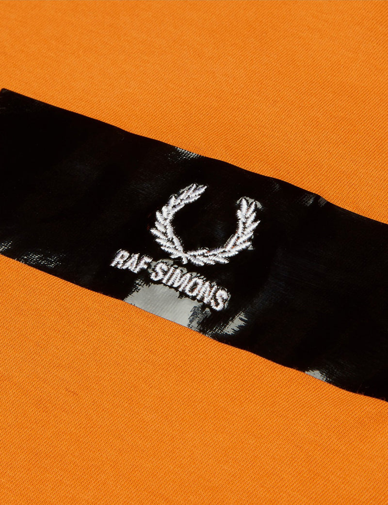 T-shirt Fred Perry x Raf Simons avec bande - Orange Doré