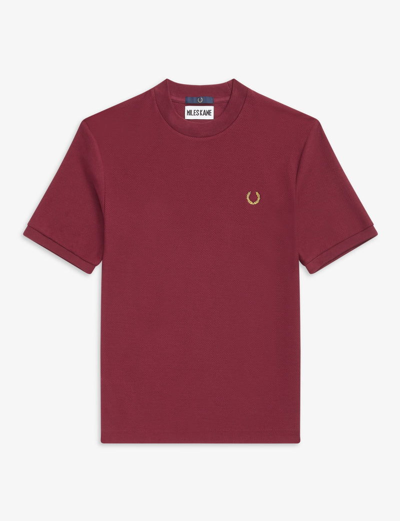 Fred Perry x Miles Kane Crew Neck Pique T-Shirt  - Aubergine