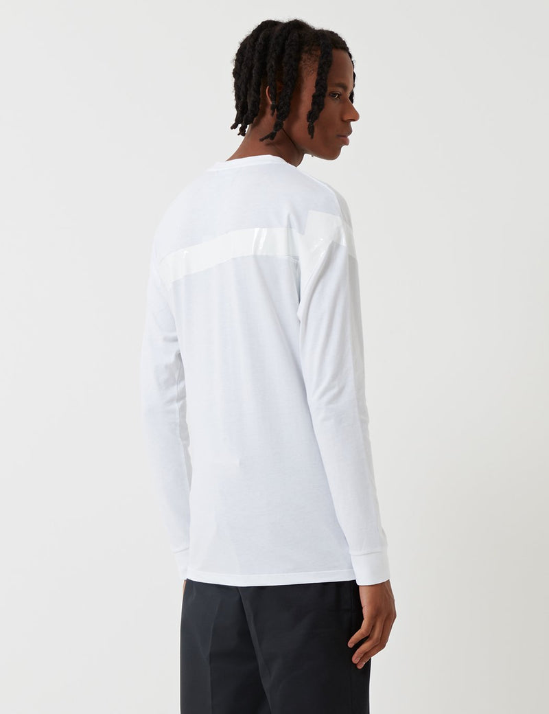 Fred Perry x Raf Simons Tape Detail Long Sleeve T-Shirt - White