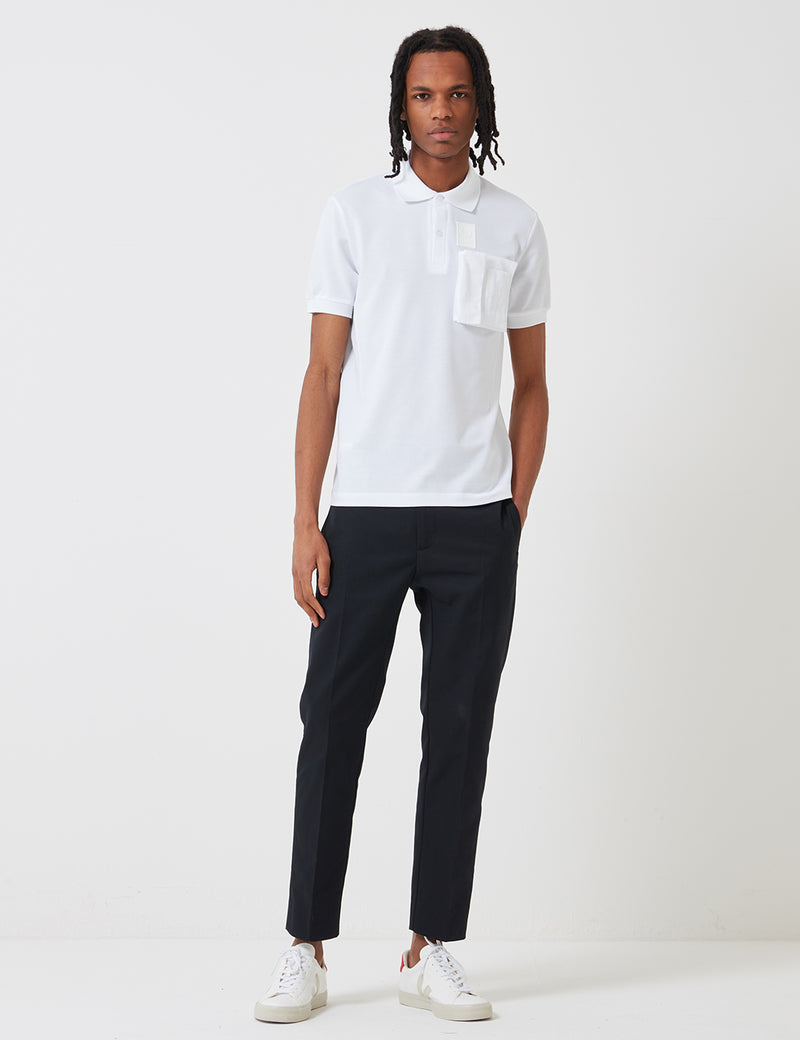 Chemise Fred Perry x Raf Simons Space Pocket Pique - Blanc