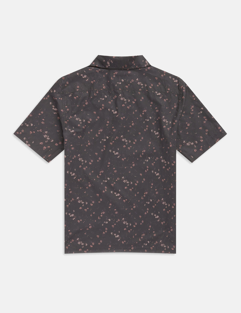 Fred Perry x Miles Kane Liberty Print Bowling Shirt  - Black