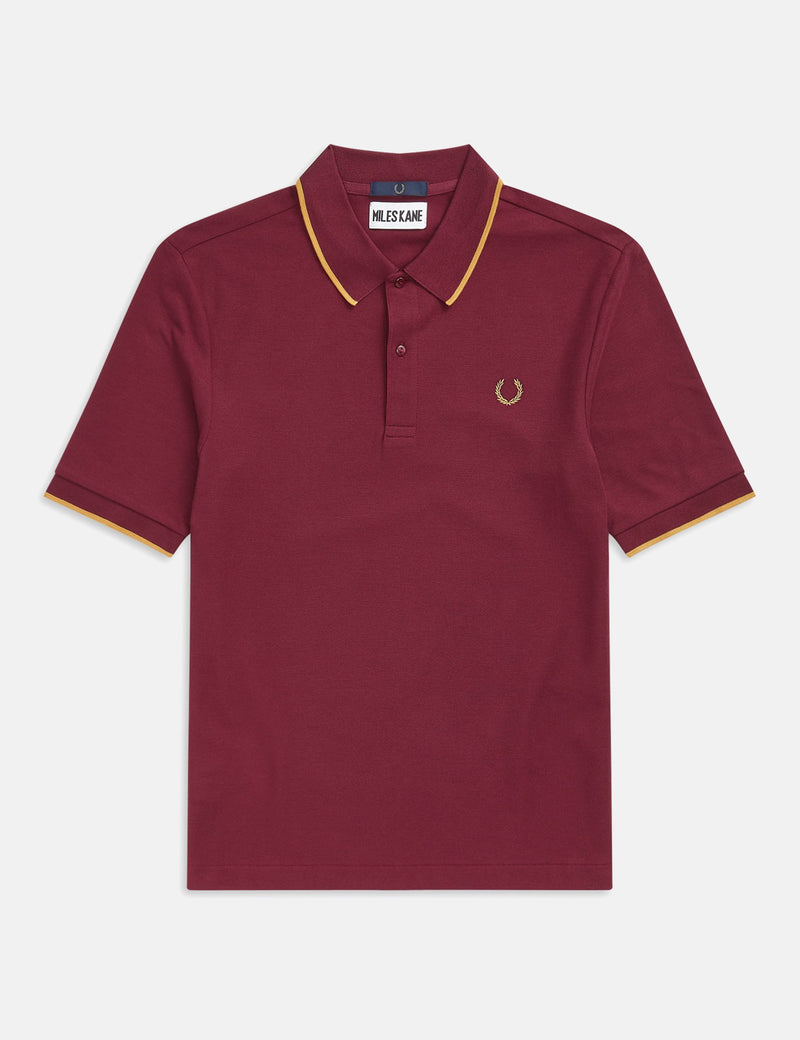Fred Perry x Miles Kane Fine Tipped Pique Shirt - Aubergine