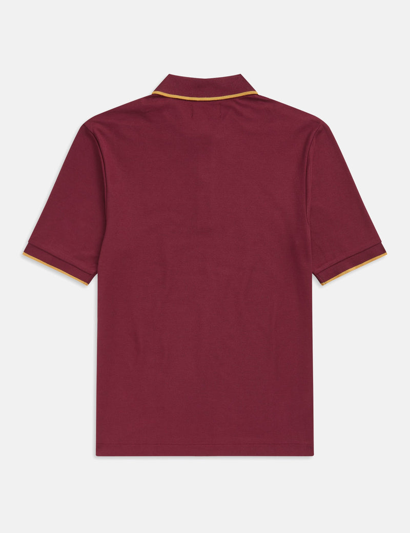 Fred Perry x Miles Kane Fine Tipped Pique Shirt - Aubergine