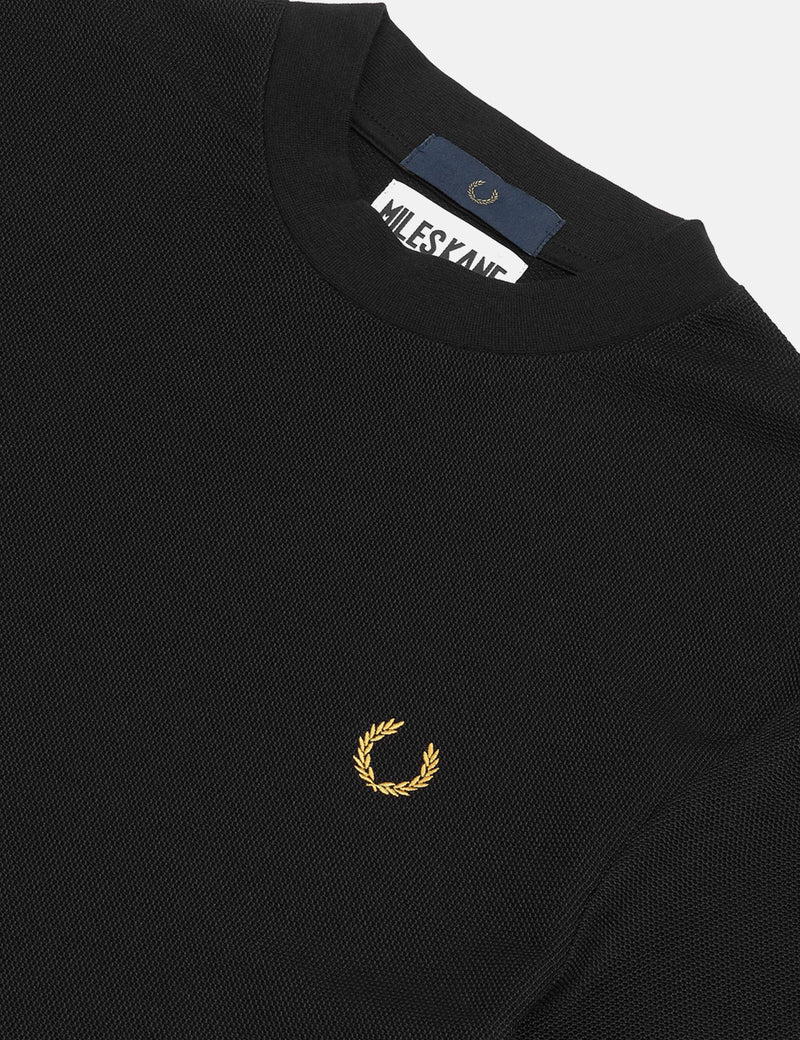 Fred Perry x Miles Turtleneck Pique T-Shirt - Black
