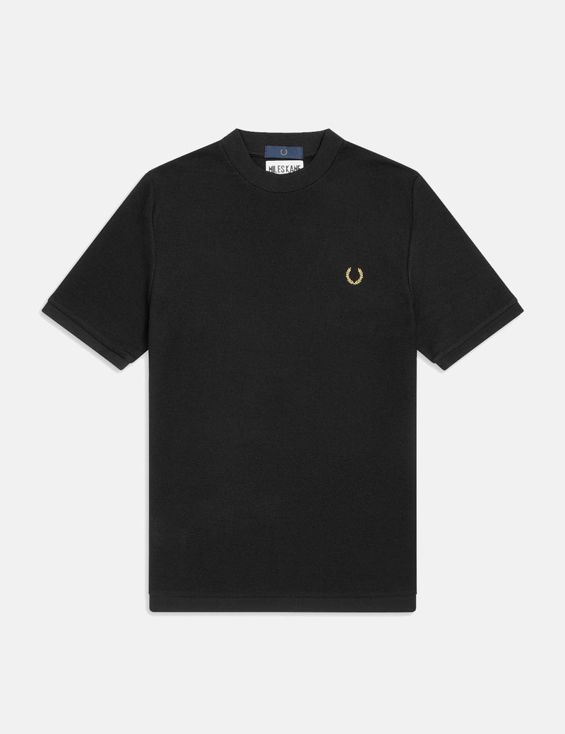 Fred Perry x Miles Turtleneck Pique T-Shirt - Black