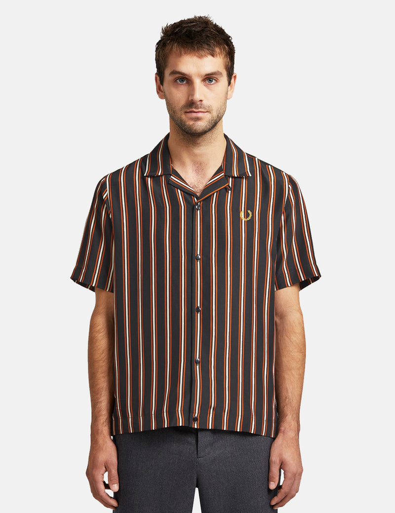 Chemise de bowling à rayures Fred Perry x Miles Kane - Miles Stripe