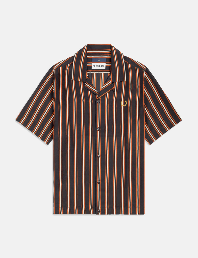 Chemise de bowling à rayures Fred Perry x Miles Kane - Miles Stripe