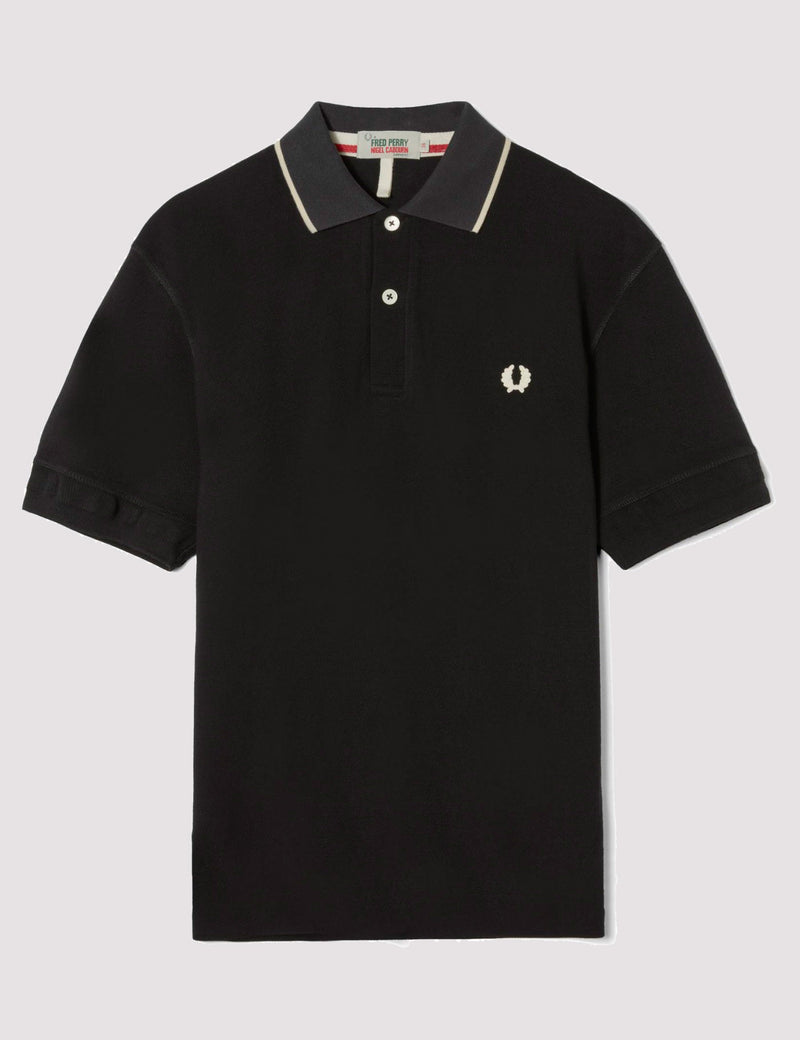 Fred Perry x Nigel Cabourn Training Pique Shirt - Black