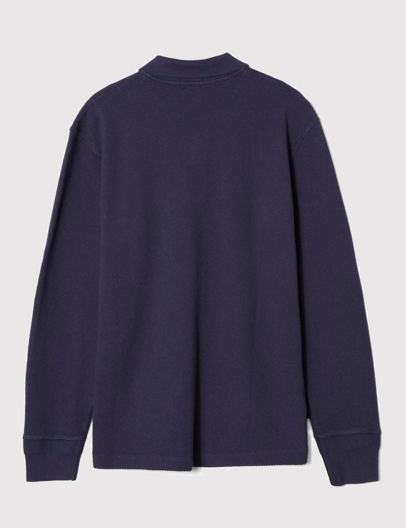 Fred Perry x Nigel Cabourn Long Sleeve Training Pique Shirt - French Navy