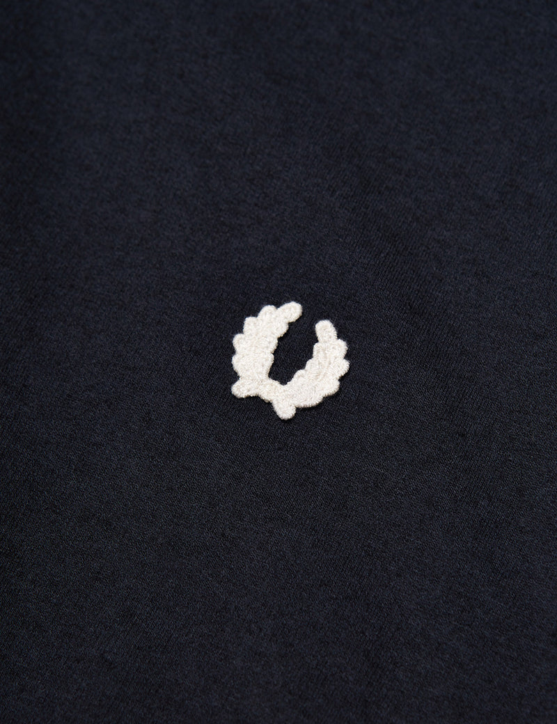 Fred Perry x Nigel Cabourn Training Half Zip Sweat - Black Navy