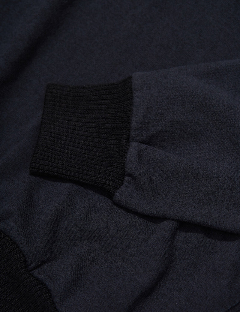 Fred Perry x Nigel Cabourn Training Half Zip Sweat - Black Navy