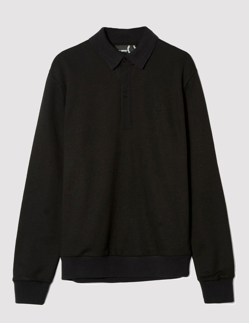 Fred Perry x Raf Simons Knit Polo Shirt - Black