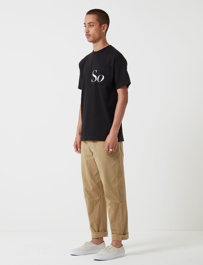 Stu GaziSoポケットTシャツ-ブラック