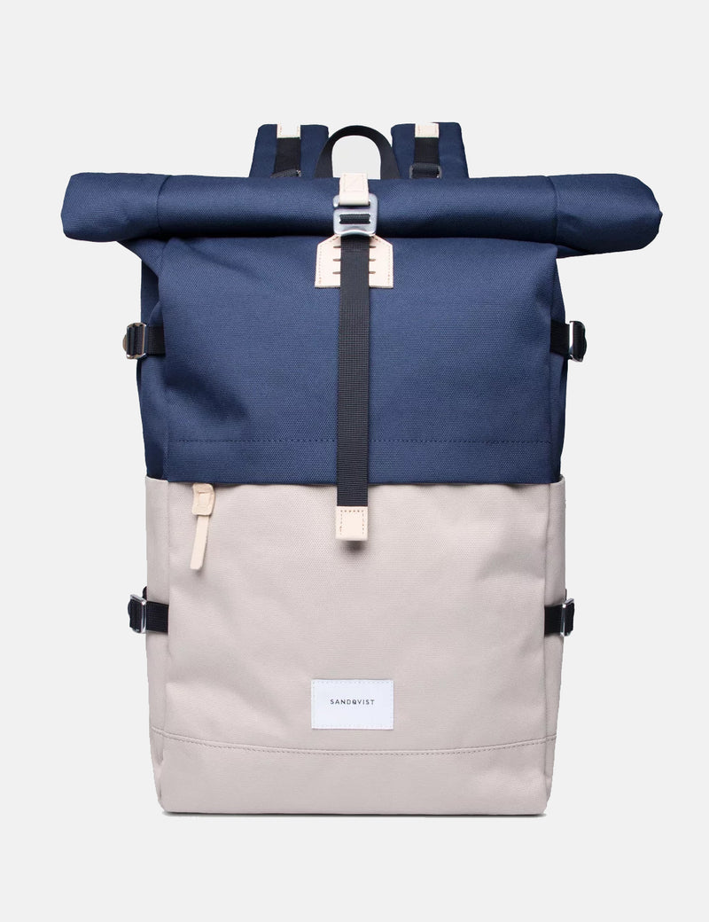 Sandqvist Bernt Backpack - Beige/Blue
