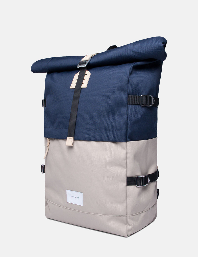 Sandqvist Bernt Backpack - Beige/Blue