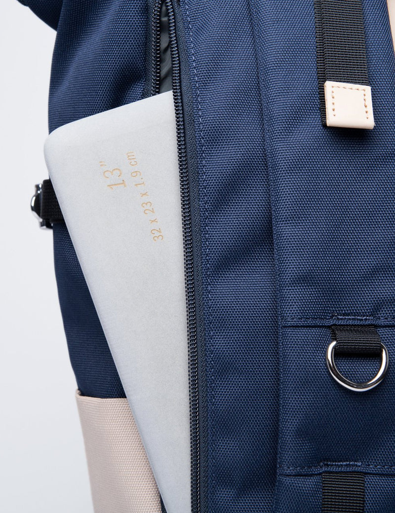 Sandqvist Bernt Backpack - Beige/Blue