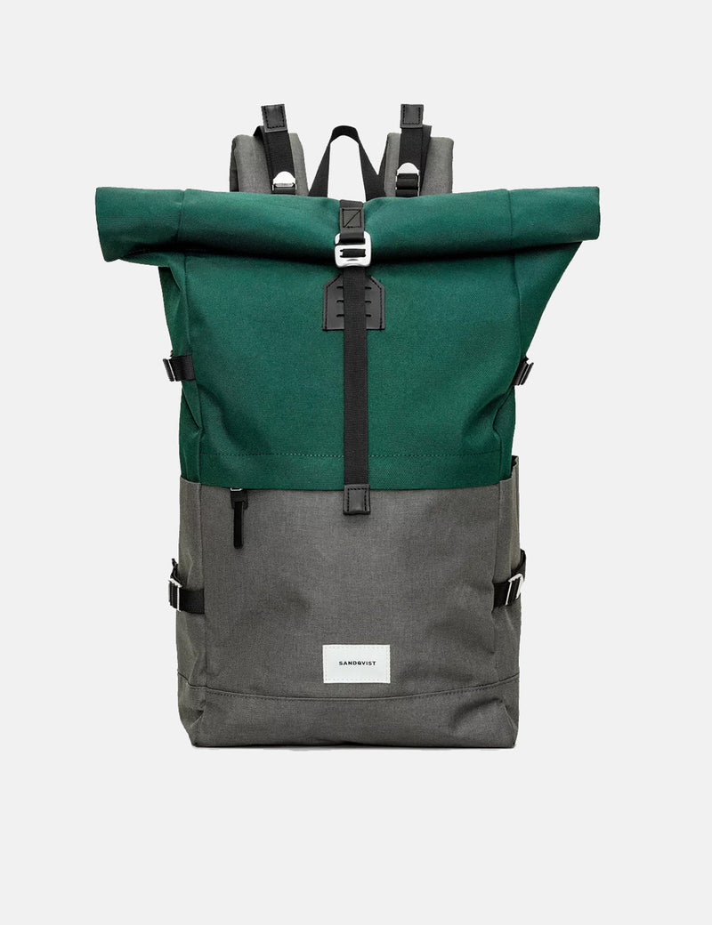 Sandqvist Bernt Backpack - Deep Green/Dark Grey