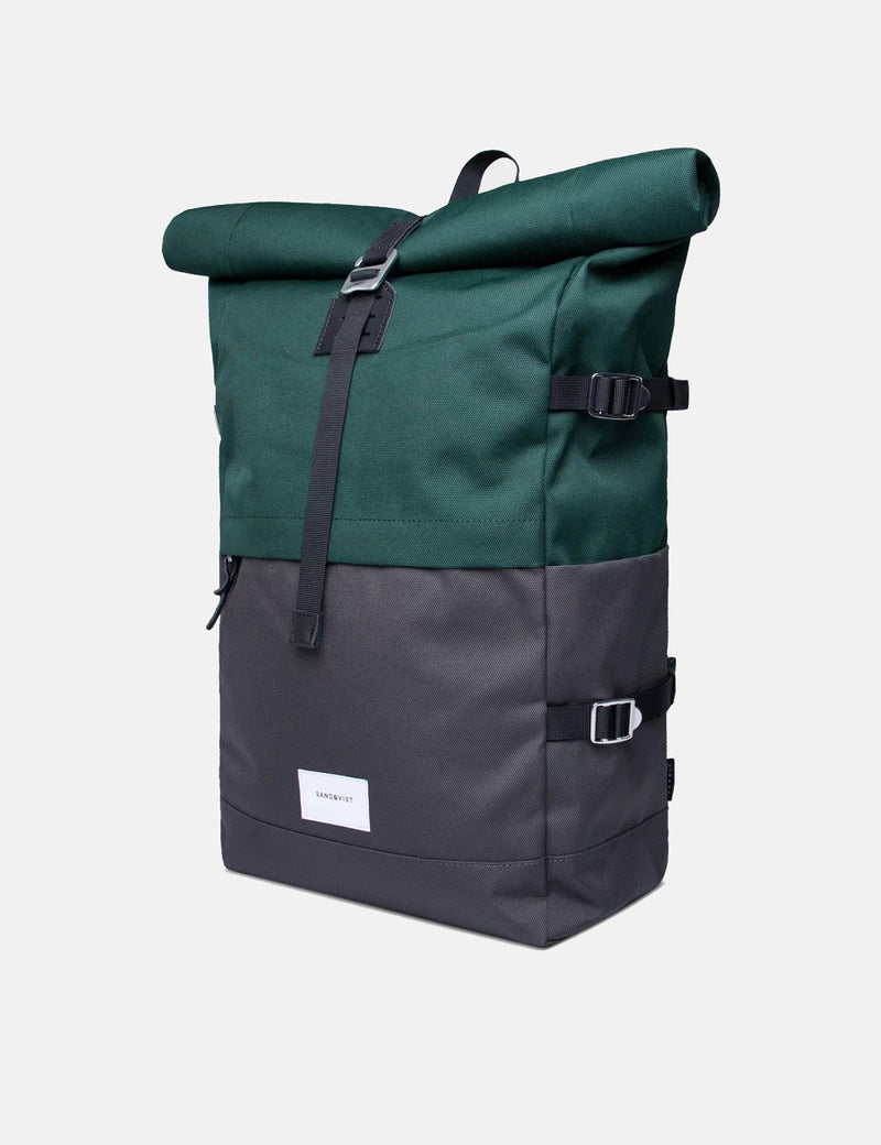 Sandqvist Bernt Backpack - Deep Green/Dark Grey