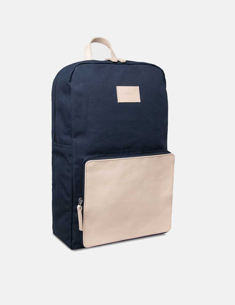 Sandqvist Kim Grand Backpack (Canvas) - Navy Blue