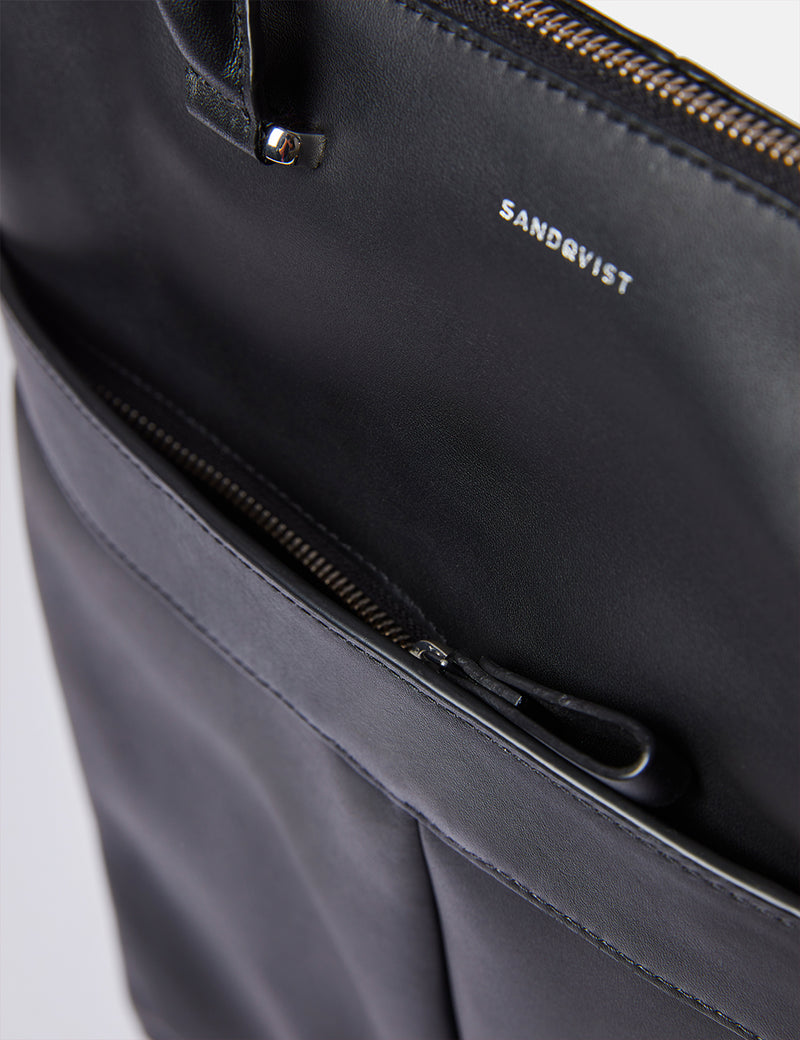 Sandqvist Andreas Tote Bag (Leather) - Black