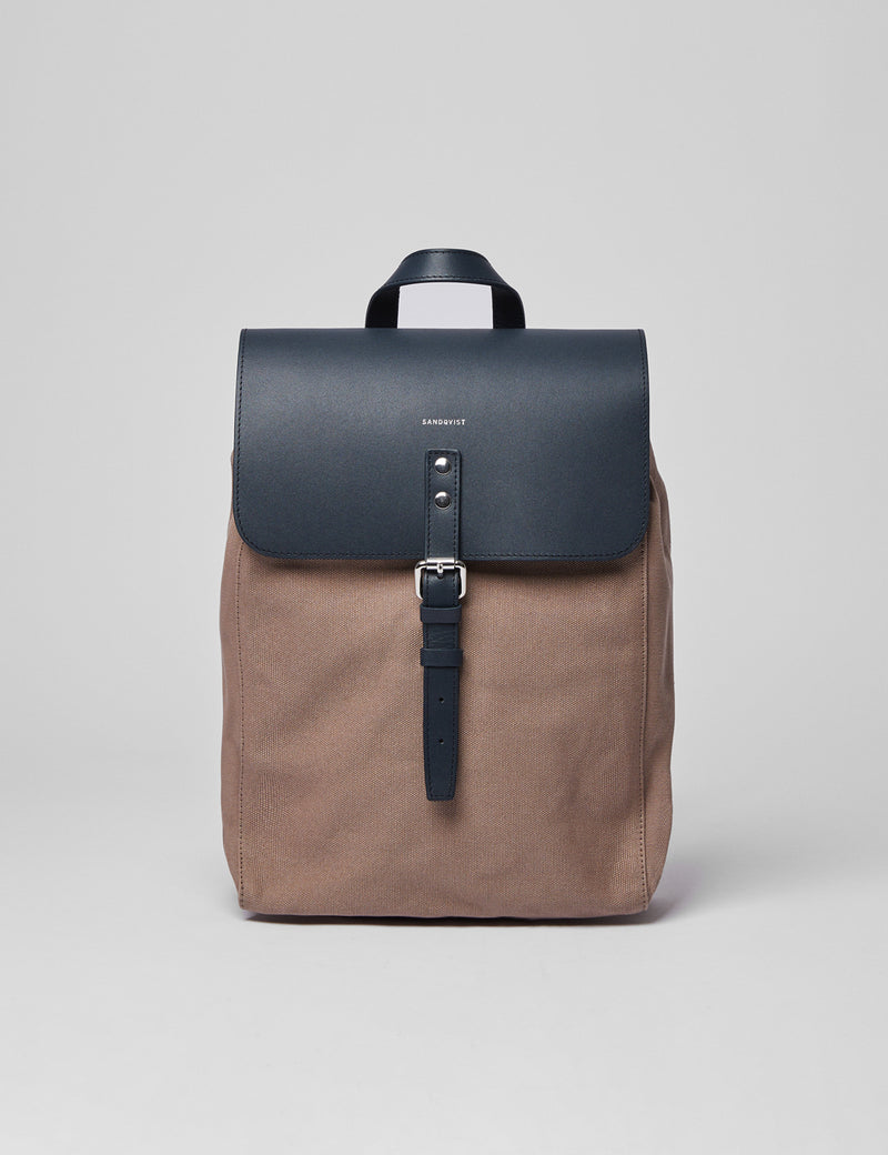 Sandqvist Alva Backpack - Earth Brown/Navy Blue