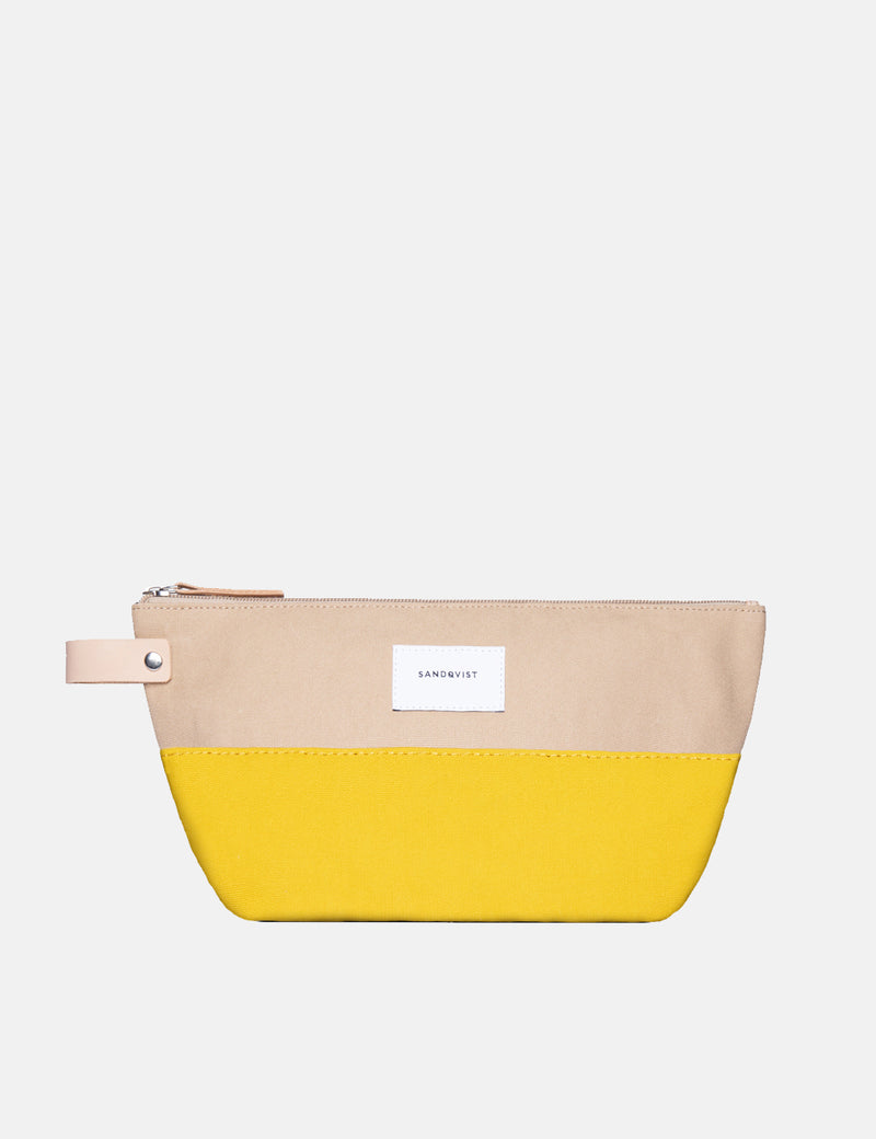 Sandqvist Cleo Wash Bag - Yellow/Beige