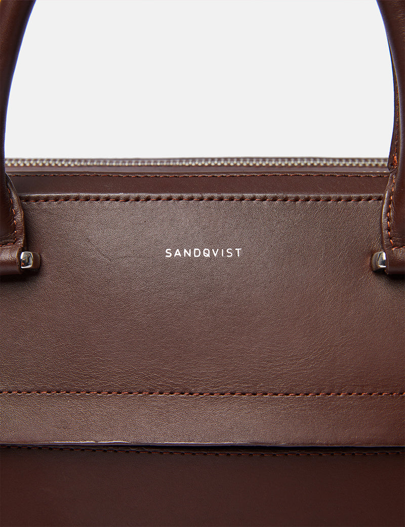 Sandqvist Lesli Briefcase (Leather) - Dark Brown