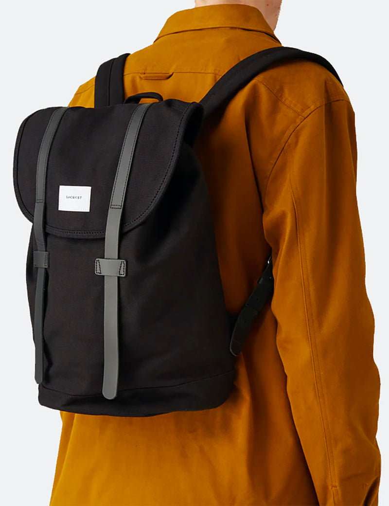 Sandqvist Stig Backpack (Canvas) - Black/Black