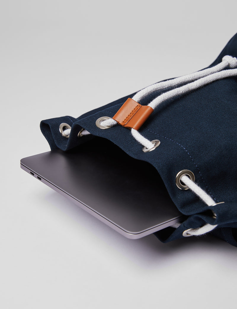 Sandqvist Stig Backpack (Canvas) - Navy Blue