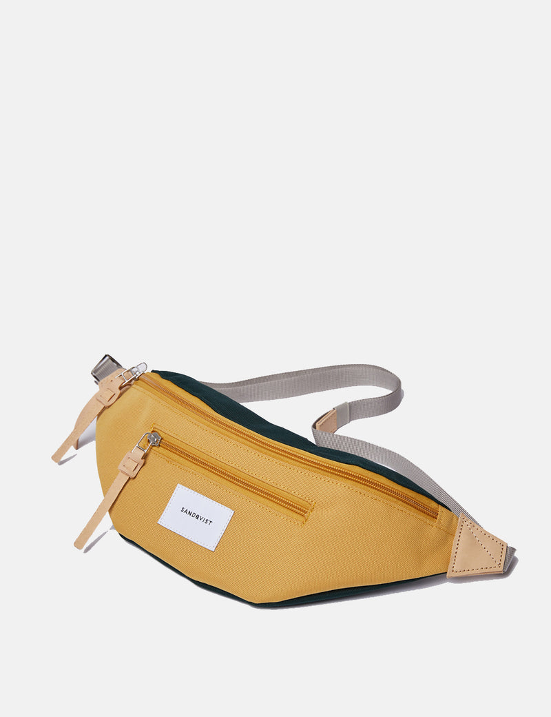 Sandqvist Aste Hip Bag - Honey Yellow/Dark Green