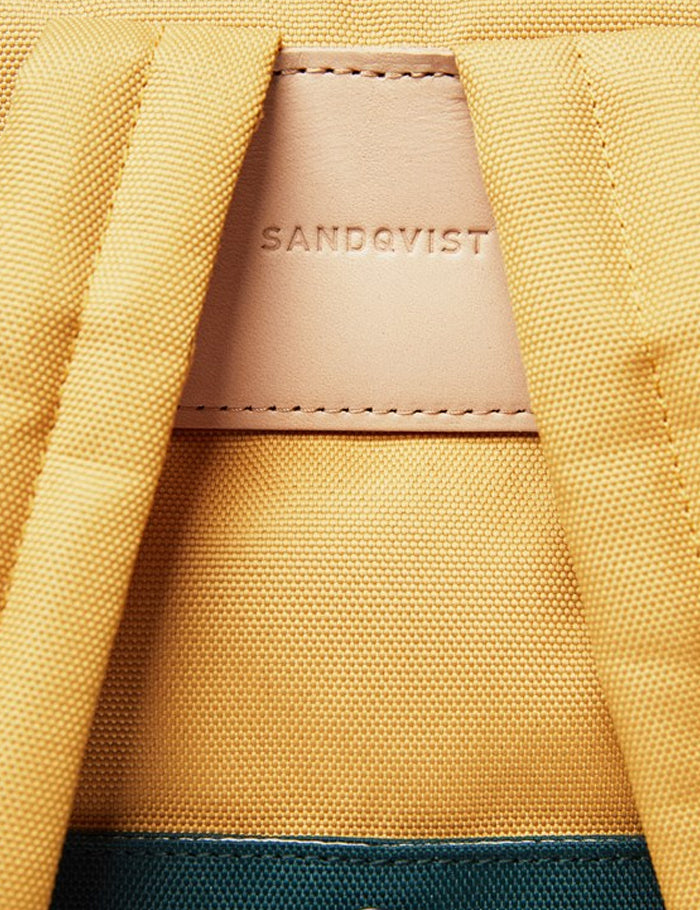 Sandqvist Roger Backpack - Honey Yellow/Dark Green