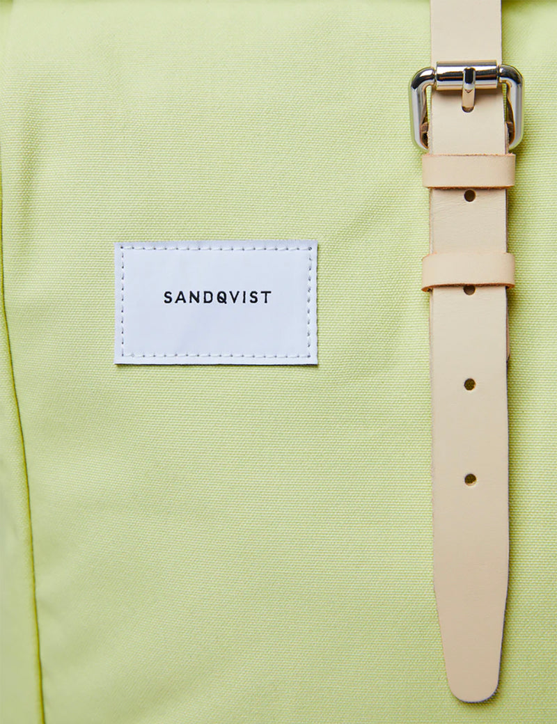 Sandqvist Dante Roll Top Backpack - Lemon