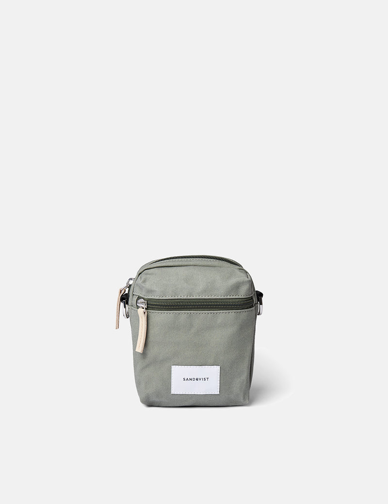 Sandqvist Sixten Backpack - Dusty Green/Natural Leather