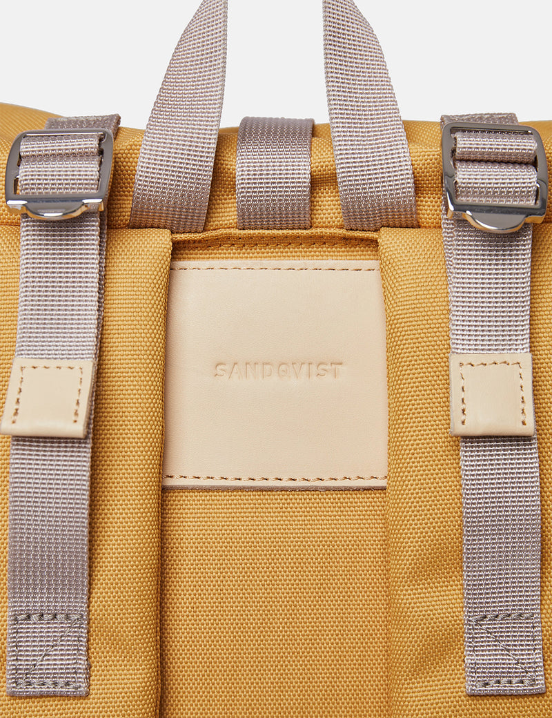 Sandqvist Bernt Backpack - Yellow/Natural Leather
