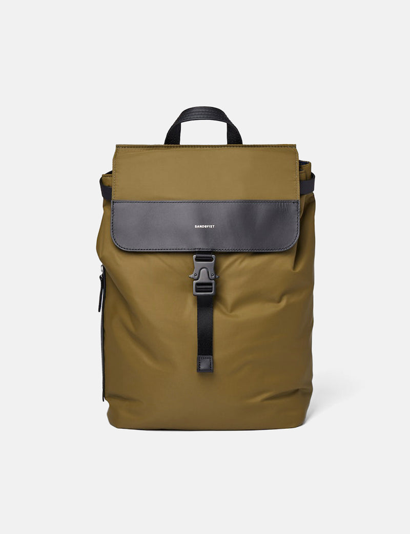 Sandqvist Alva Nylon Rucksack Military Olive Green I Urban Excess. URBAN EXCESS