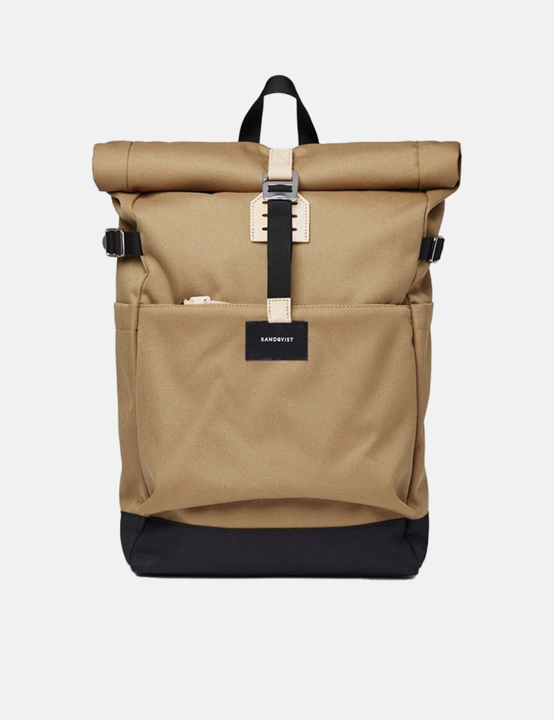 Sandqvist Ilon Rolltop Backpack - (Recycled Poly) - Bronze/Black