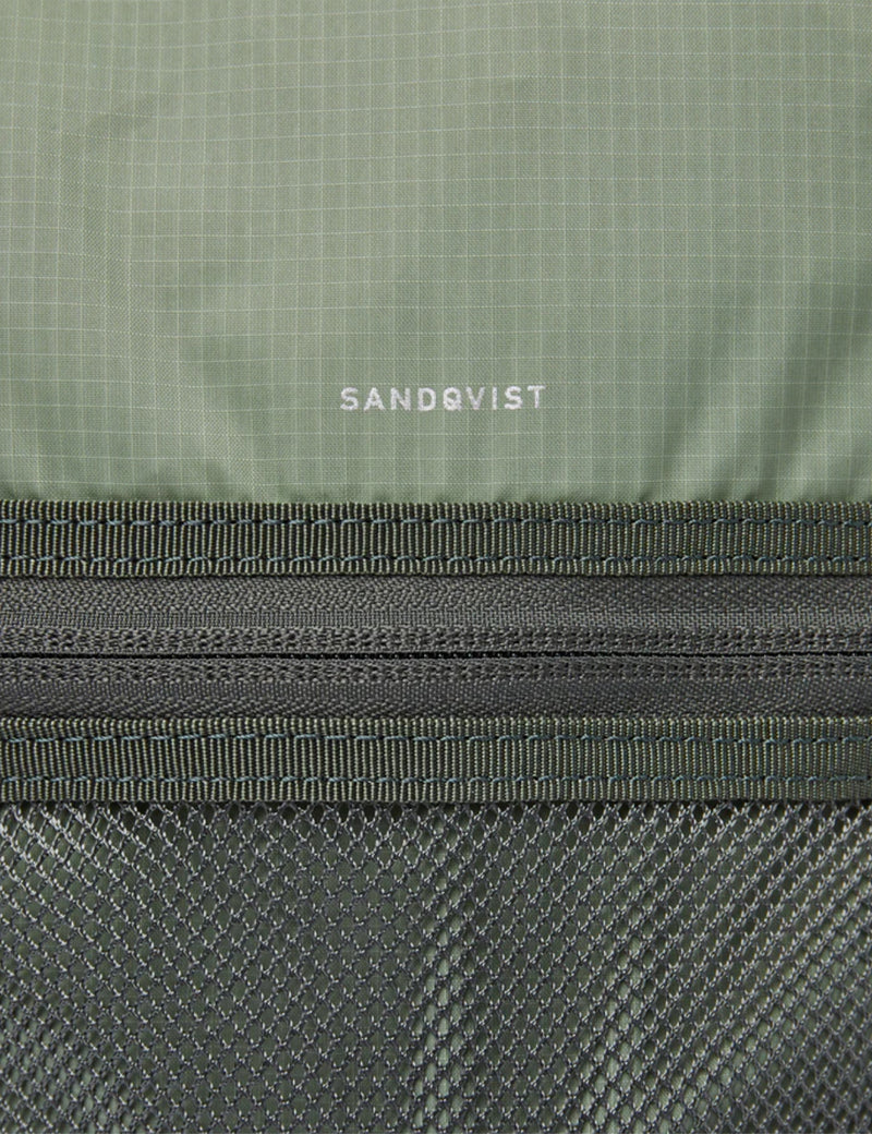 Sandqvist Noa Rolltop Backpack (Nylon Recyclé) - Lichen Green